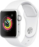 Apple Watch Series 3 (GPS) 38mm Aluminum Case with White Sport Band – Silver Aluminum  <strike><span style="color:red">$199.00</span></strike>   Now <span style="color:green">$109.90</span>
