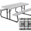 Lifetime 6 ft Classic Folding Picnic Table, Gray (260265)