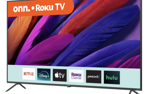 onn. 65” Class 4K UHD (2160P) LED Roku Smart Television HDR (100012587)