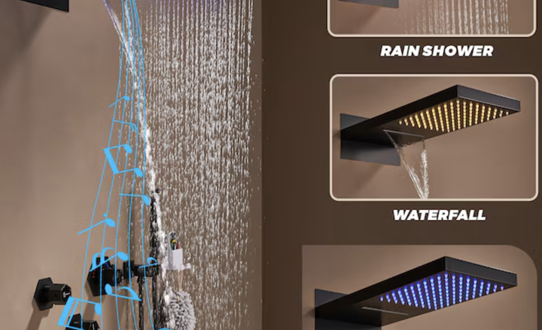 Waterfall Built-In Shower Faucet System $370