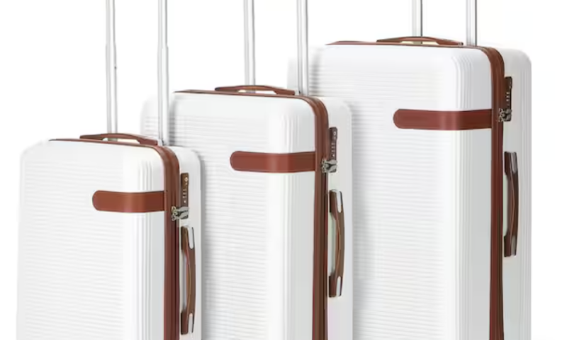 Hardside Luggage Set in White, 3 Piece $79