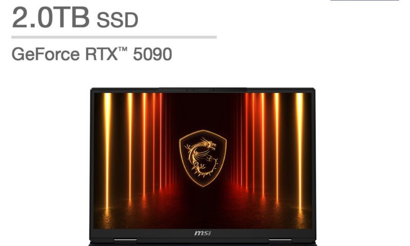 MSI Raider 18 HX 18 Gaming Laptop – Intel Core Ultra 9 285HX – NVIDIA RTX 5090 – 2560×1600 – Windows 11 – 64GB RAM – 2TB SSD price was $3899.99 $3599.99